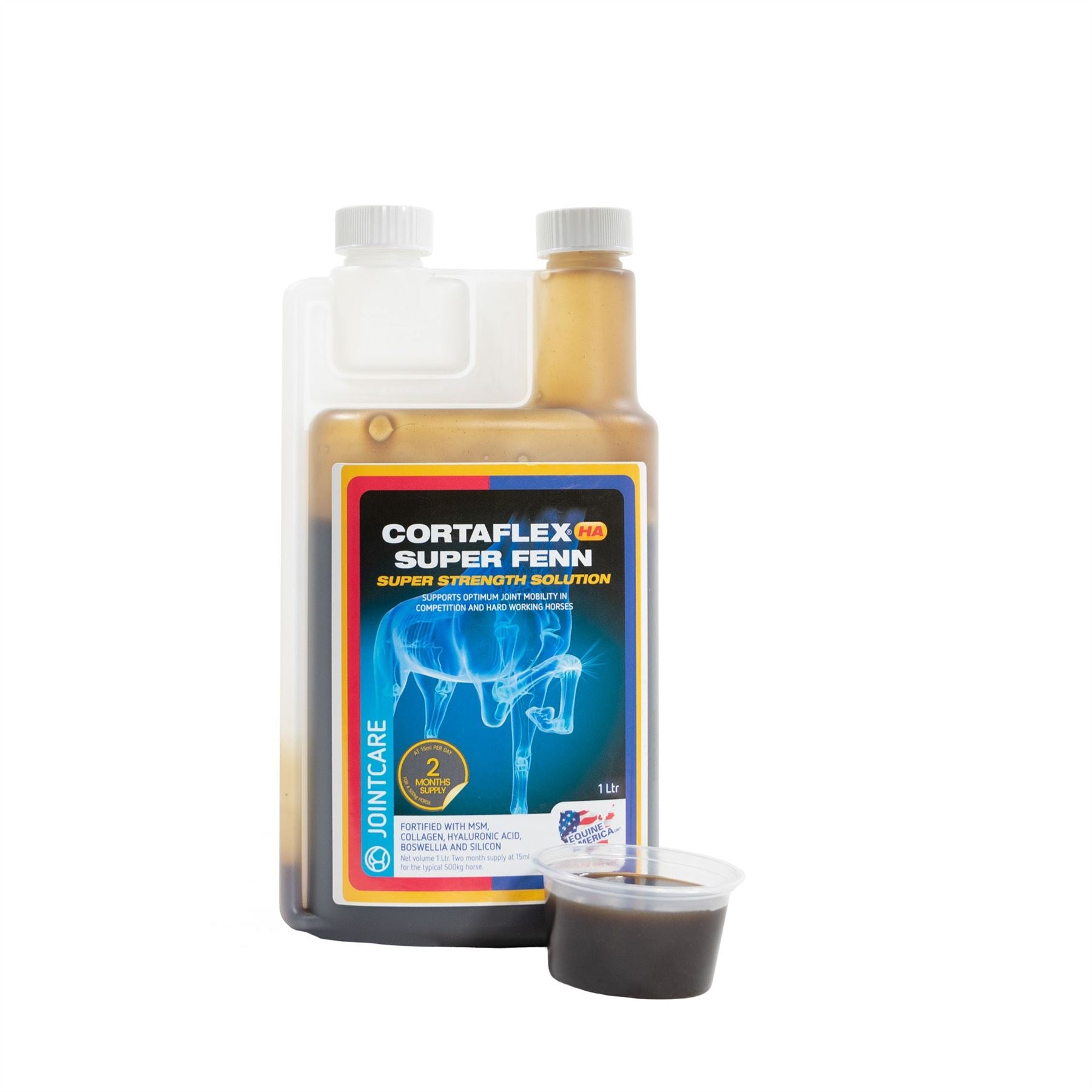 Equine America Cortaflex HA Super Fenn Solution – Collagen, HA, MSM For Joint Support